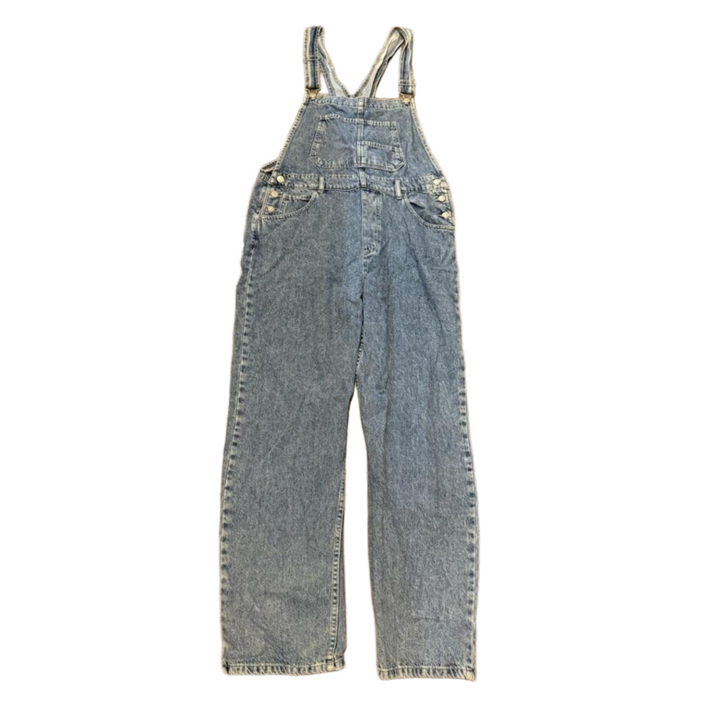 We The Free Denim Straight Leg Overalls Size Large